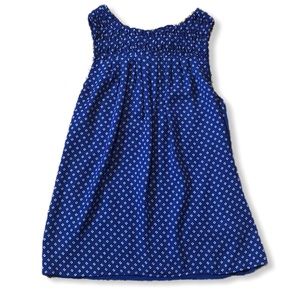 Royal Blue & White Sleeveless ELLE Blouse